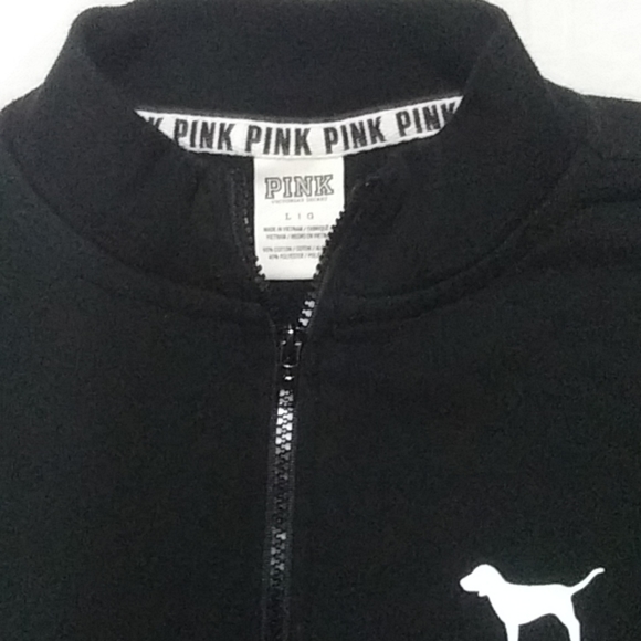 Victoria's Secret Pink Half Zip Sweat Shirt - Picture 2 of 4